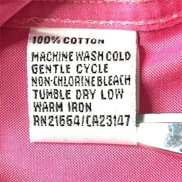 Talbots Wrinkle Resistant Button Up Blouse size 14 Pink Career Office - Picture 5 of 6